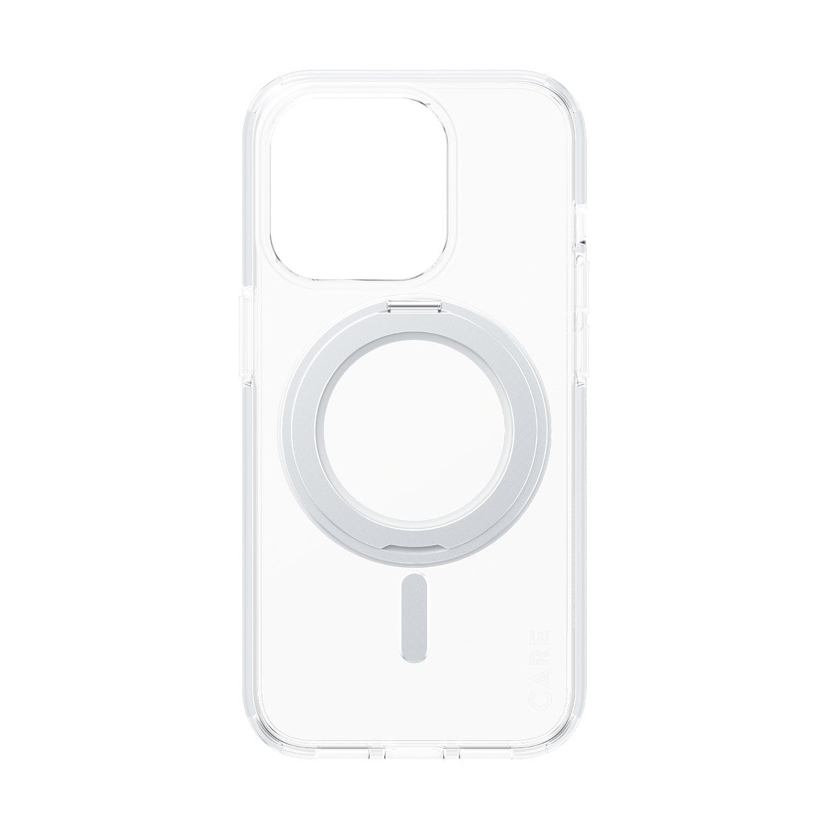 CARE by PanzerGlass® Case Transparent m. Sølv Kickstand & MagSafe iPhone 15 Pro
